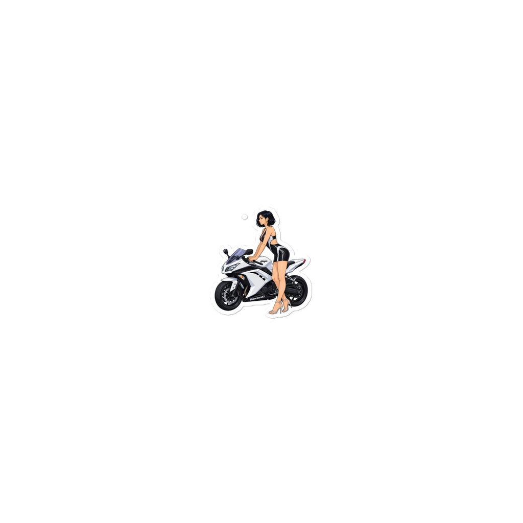 Kawasaki Ninja 300 Motorcycle Anime Girl Sticker