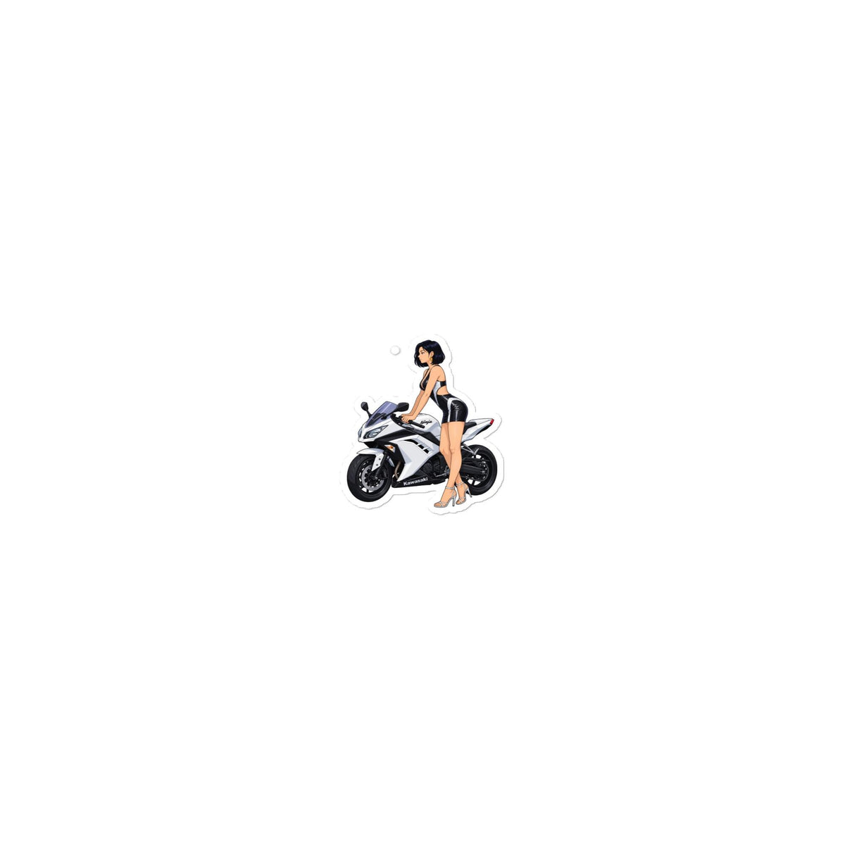 Kawasaki Ninja 300 Motorcycle Anime Girl Sticker