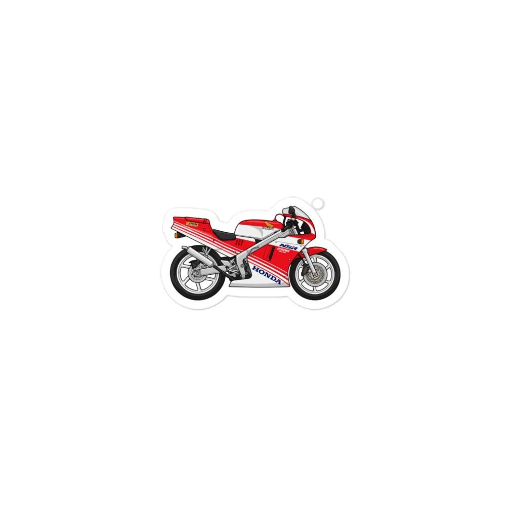Honda NSR250R Motorcycle Sticker: Red Racing Bike Vinyl Decal