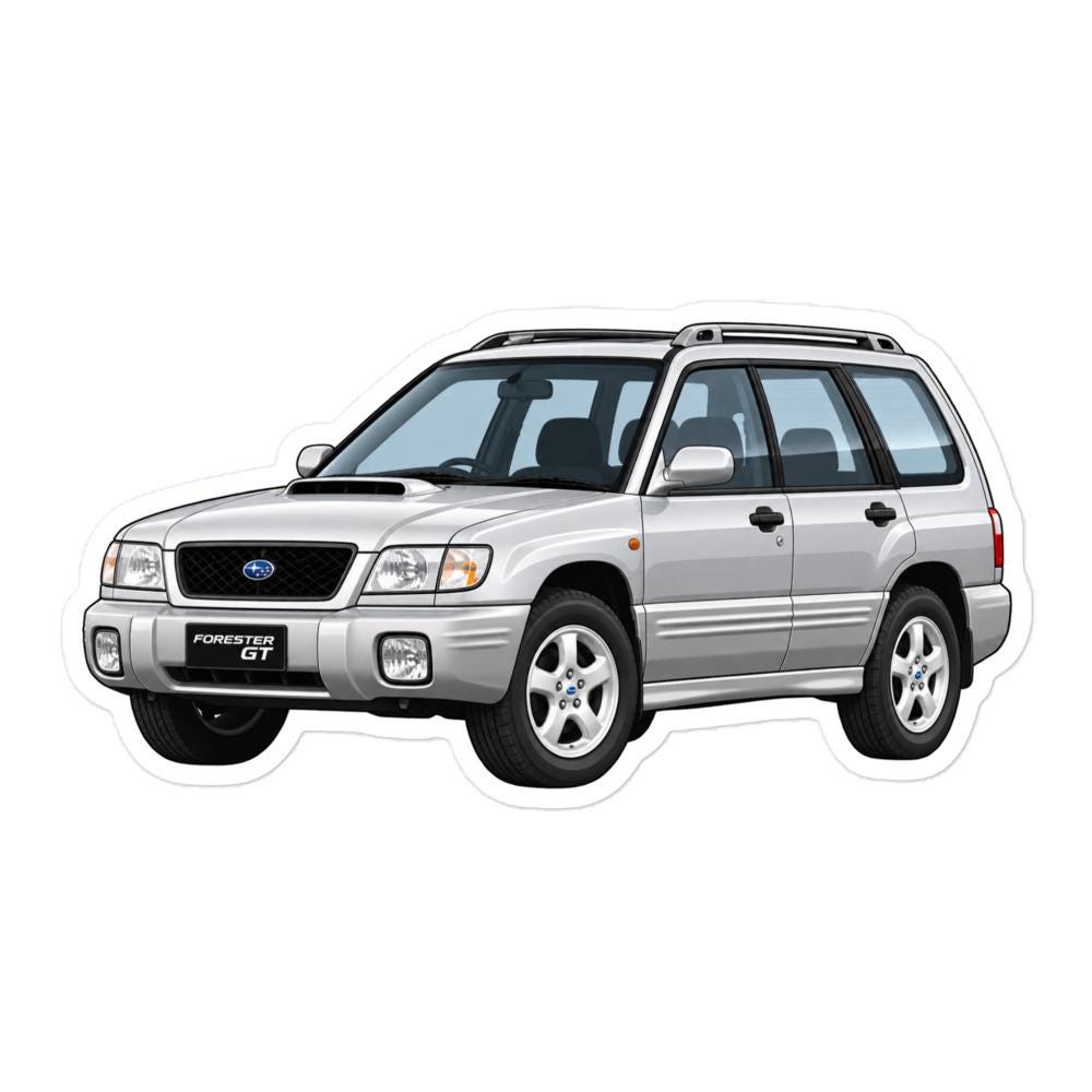 2000 Subaru Forester SF5 (Silver) Sticker