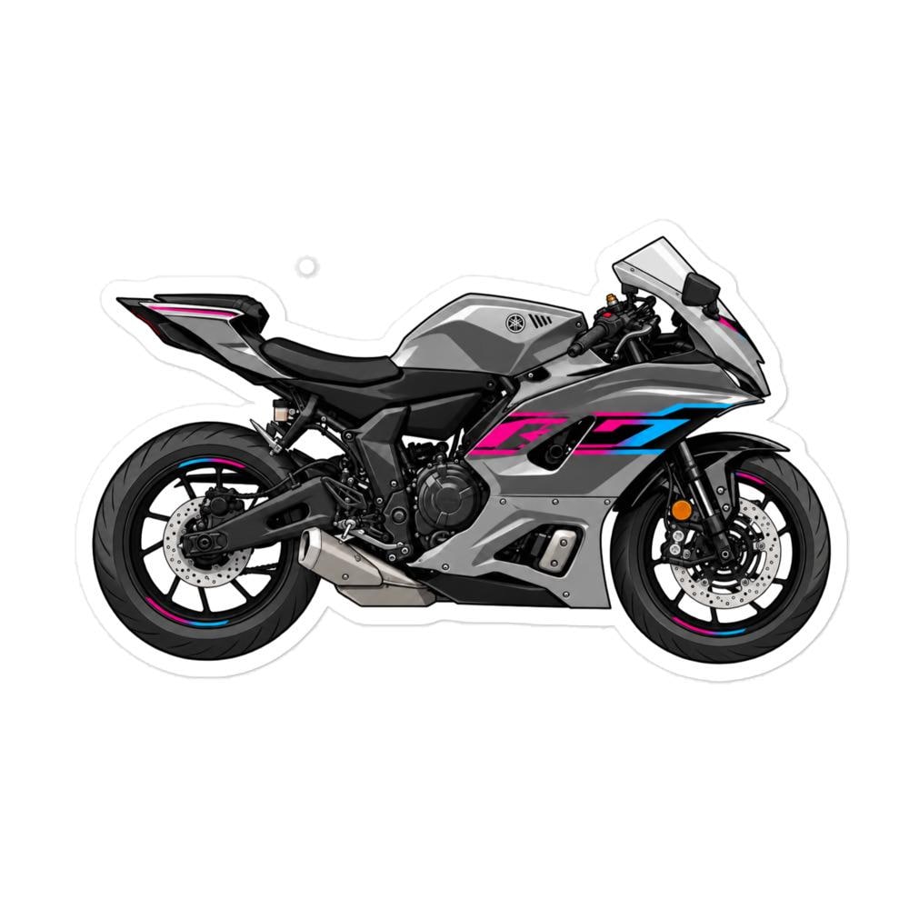 Yamaha R7 Motorcycle Sticker Grey