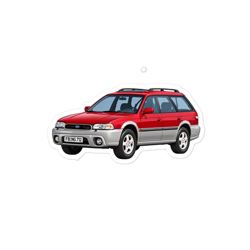 Subaru Outback 97 Sticker (red)