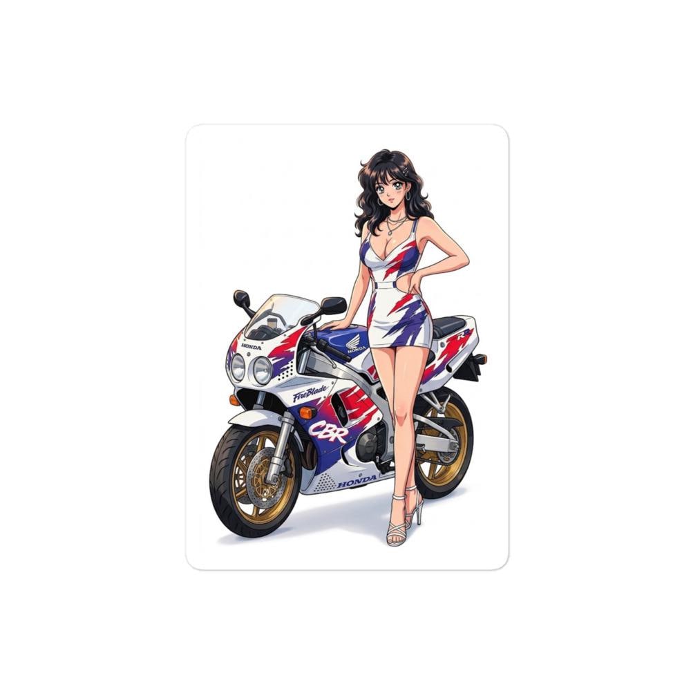 Honda CBR250RR Motorcycle City-Pop Anime Sticker