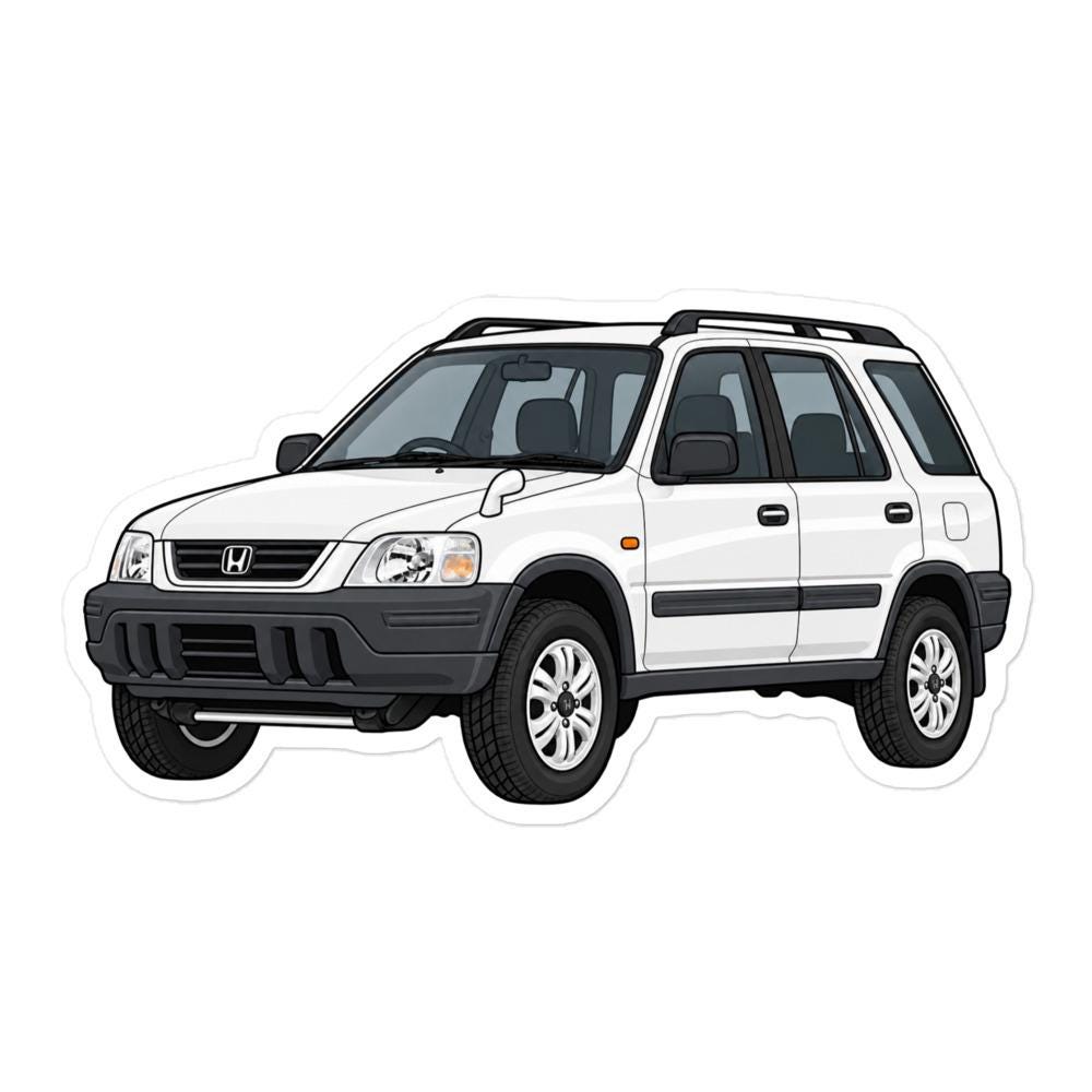 Honda CRV RD1 Sticker (White)