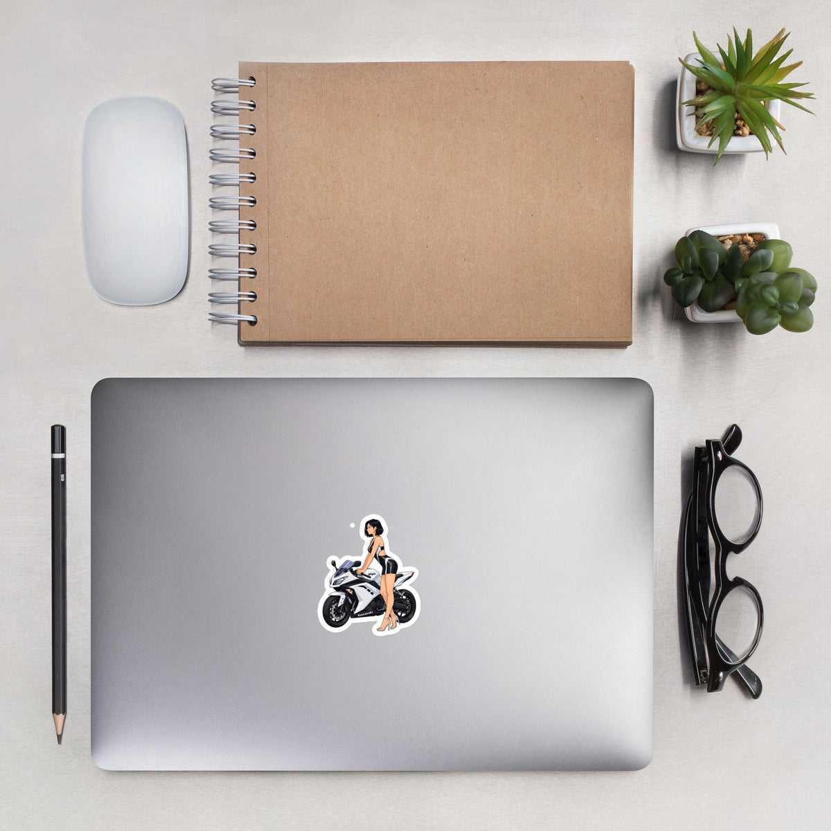 Kawasaki Ninja 300 Motorcycle Anime Girl Sticker