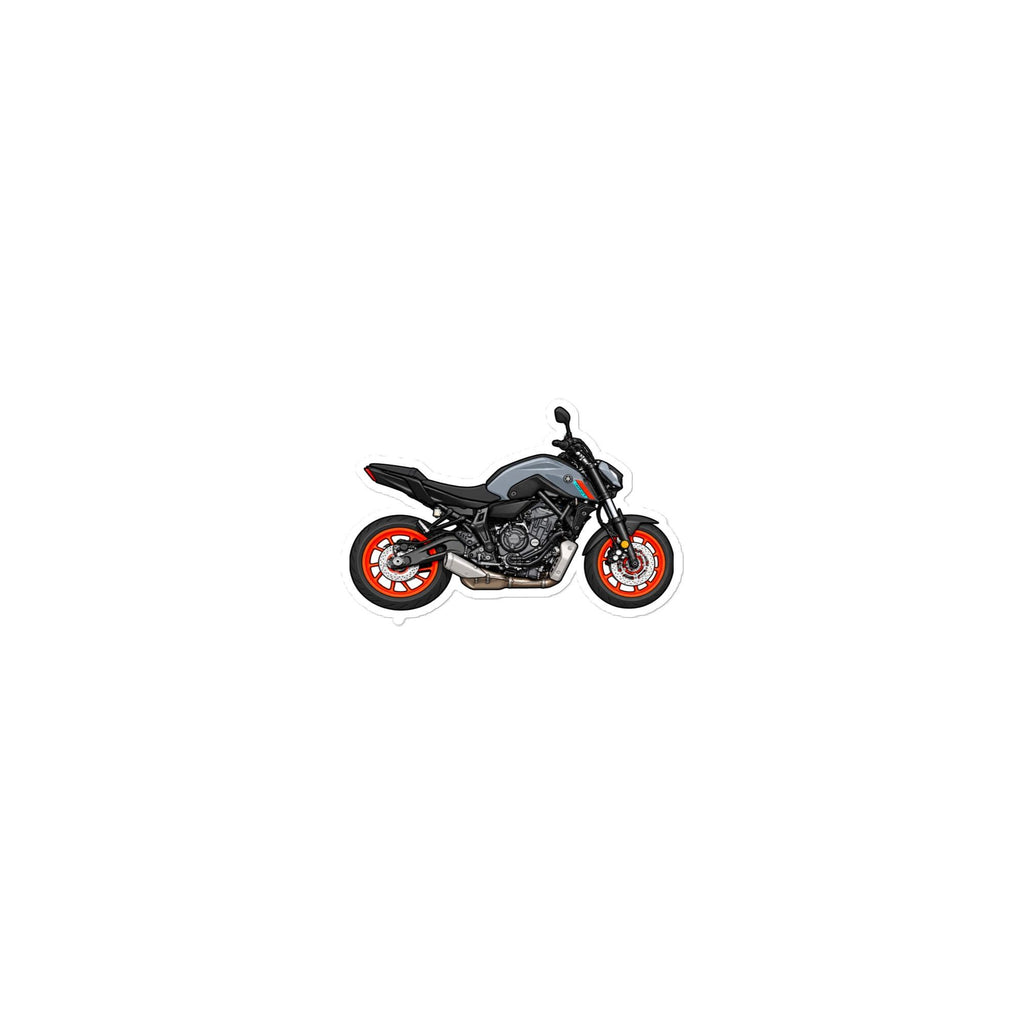 Yamaha MT07 Grey Motorcycle Sticker