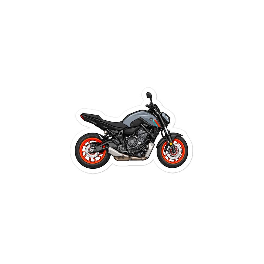 Yamaha MT07 Grey Motorcycle Sticker
