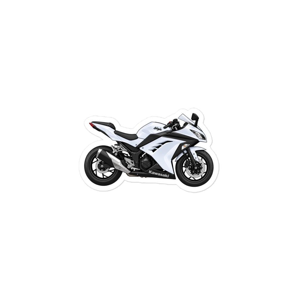 Kawasaki Ninja 300 White Sticker