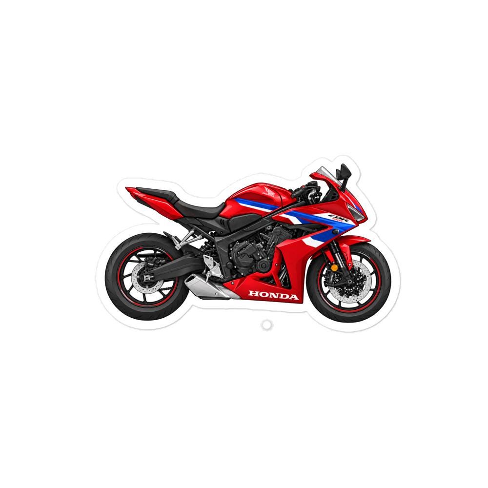 Honda CBR650R Motorcycle Red Sticker