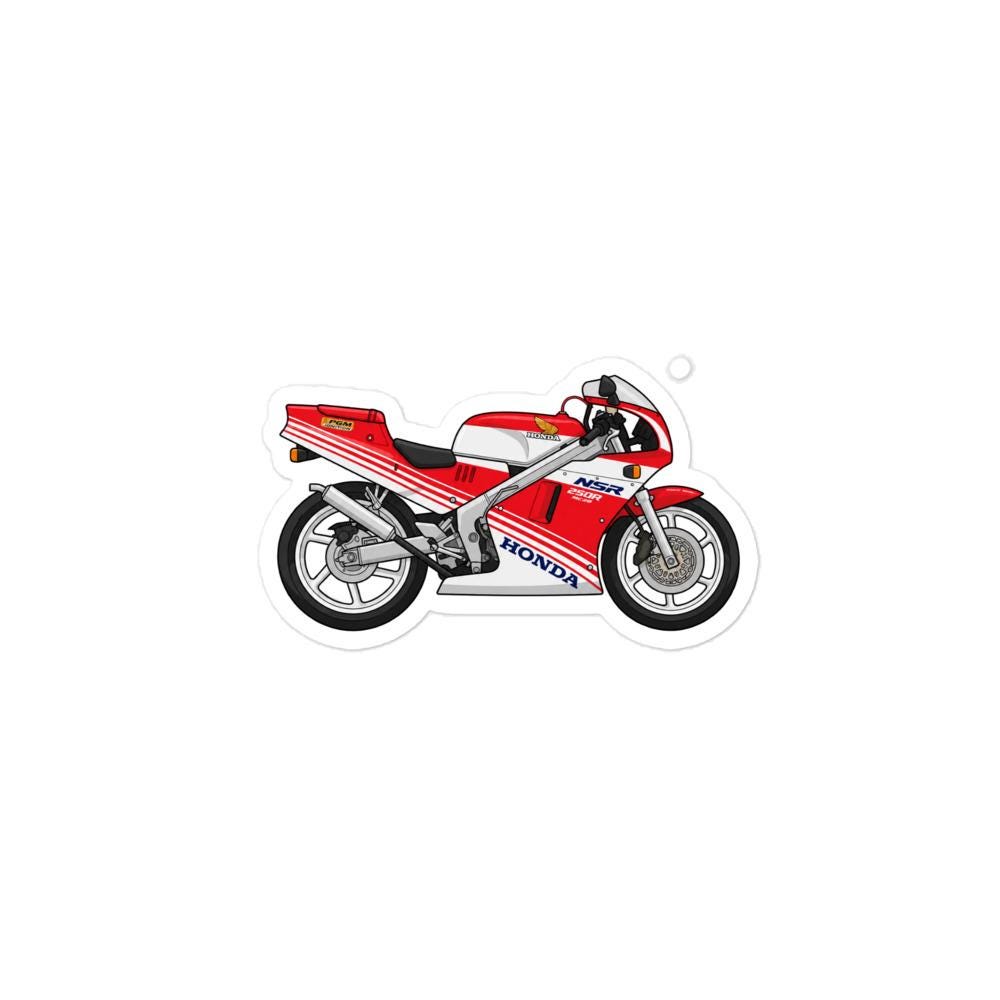 Honda NSR250R Motorcycle Sticker: Red Racing Bike Vinyl Decal