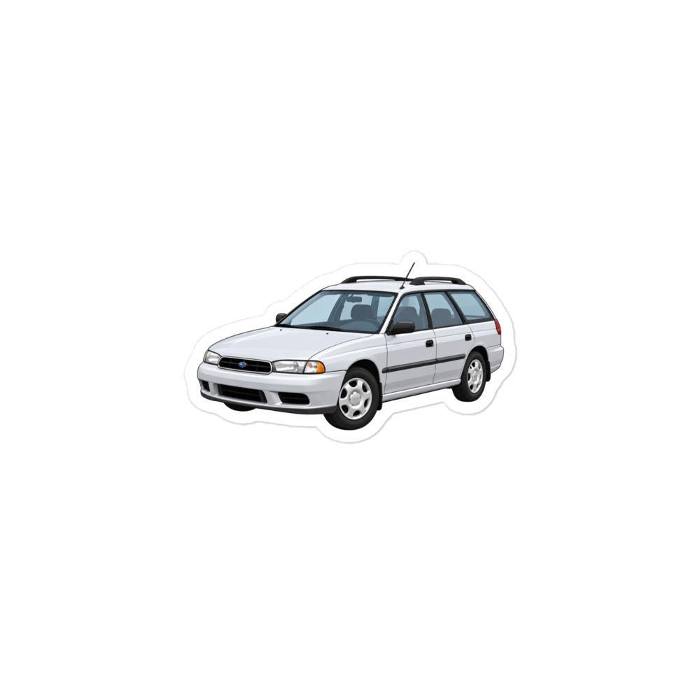 Subaru Legacy 97 Silver (front) Sticker