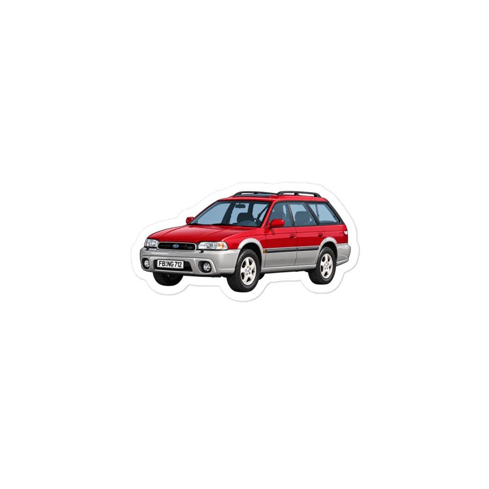 Subaru Outback 97 Sticker (red)