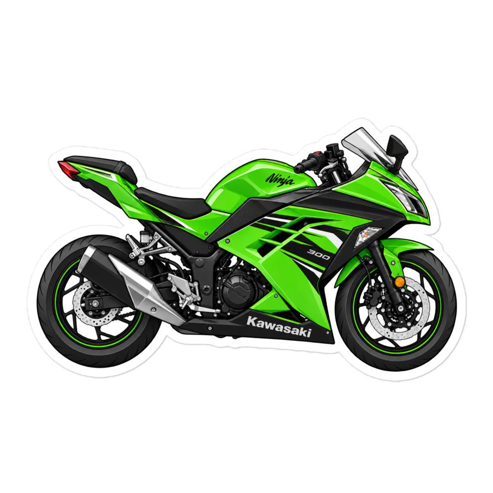 Kawasaki Ninja 300 Green Motorcycle Sticker