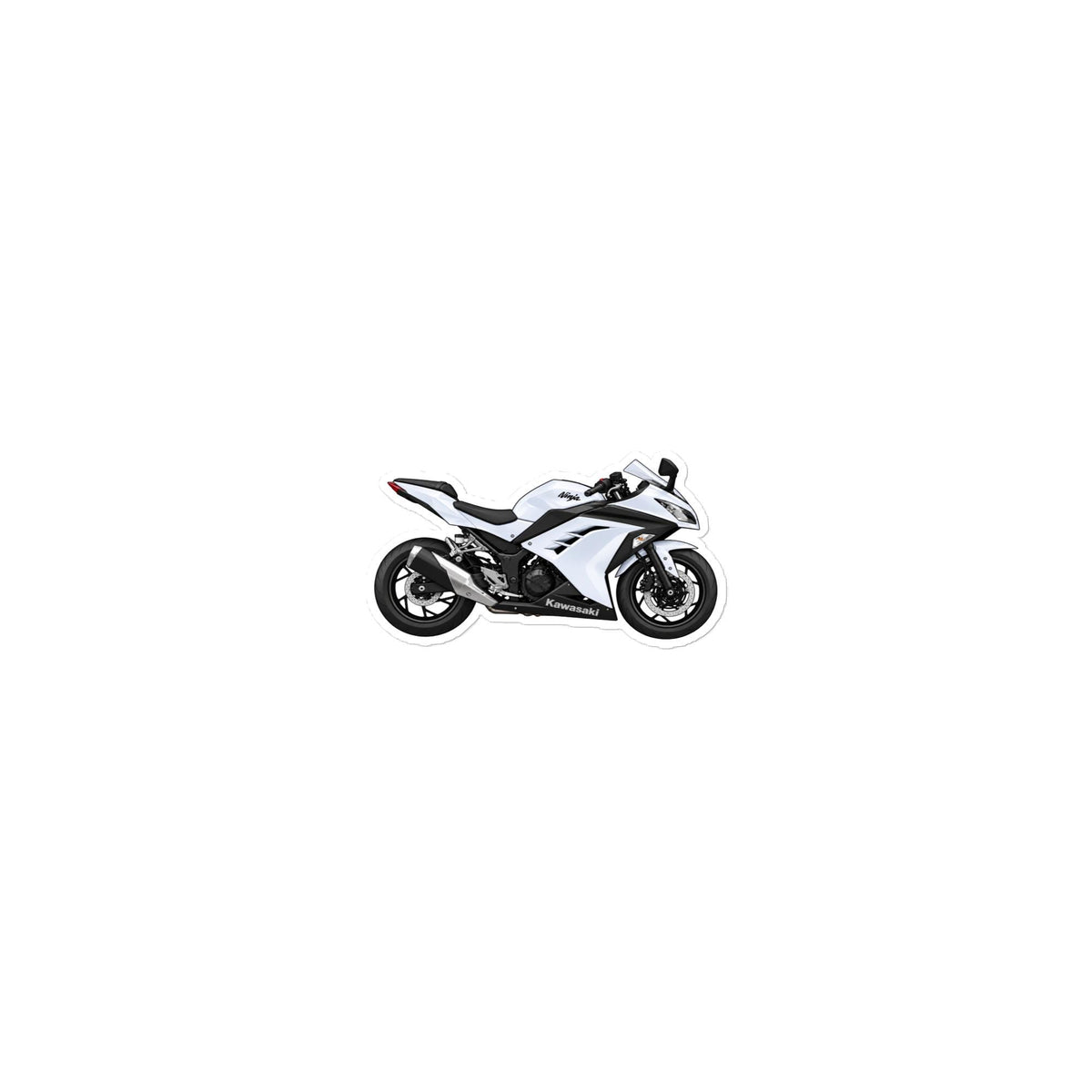 Kawasaki Ninja 300 White Sticker