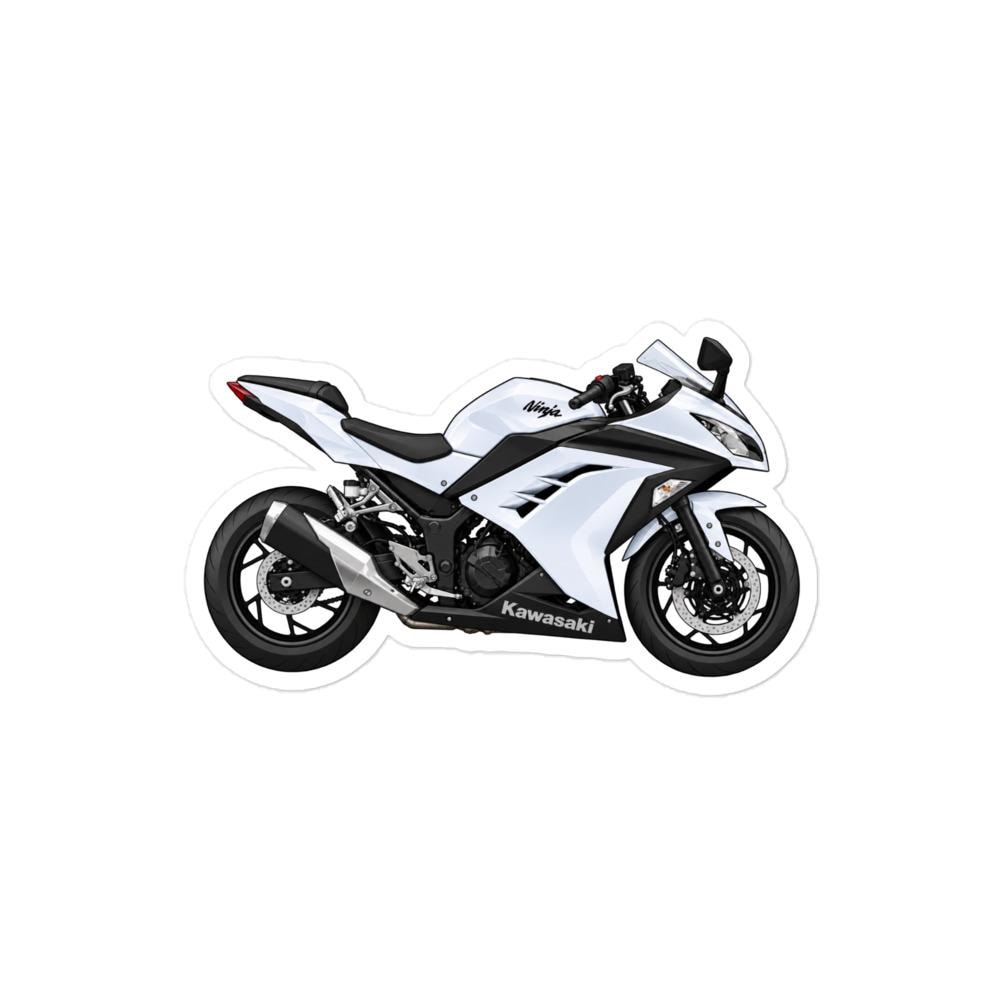 Kawasaki Ninja 300 White Sticker