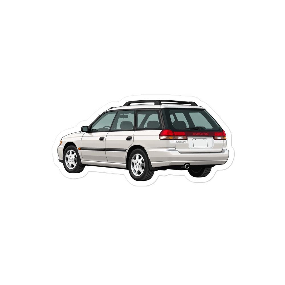 Subaru Legacy 97 Rear Sticker (Silver)