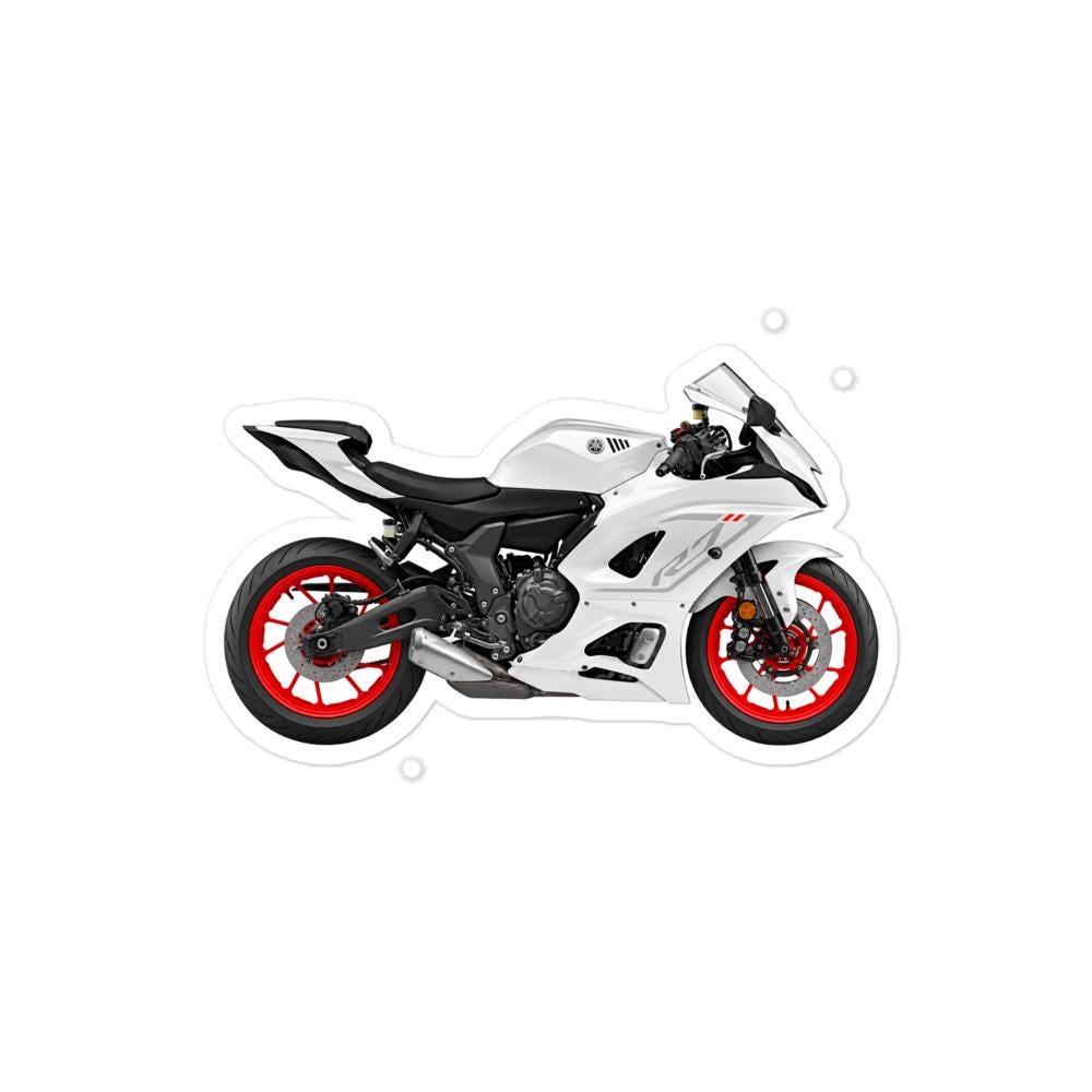 Yamaha R7 White Sticker