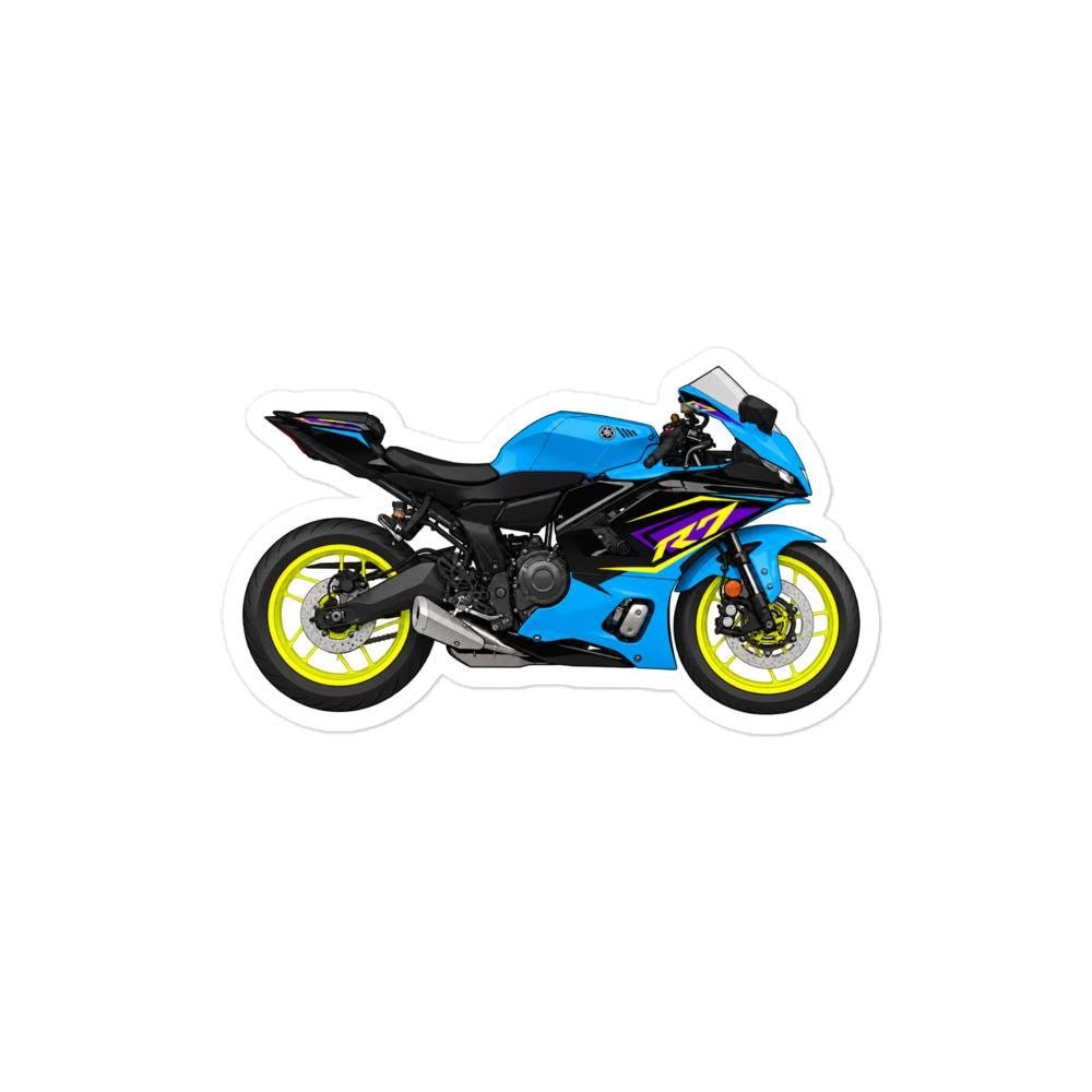 Yamaha R7 Motorcycle Sticker Neon