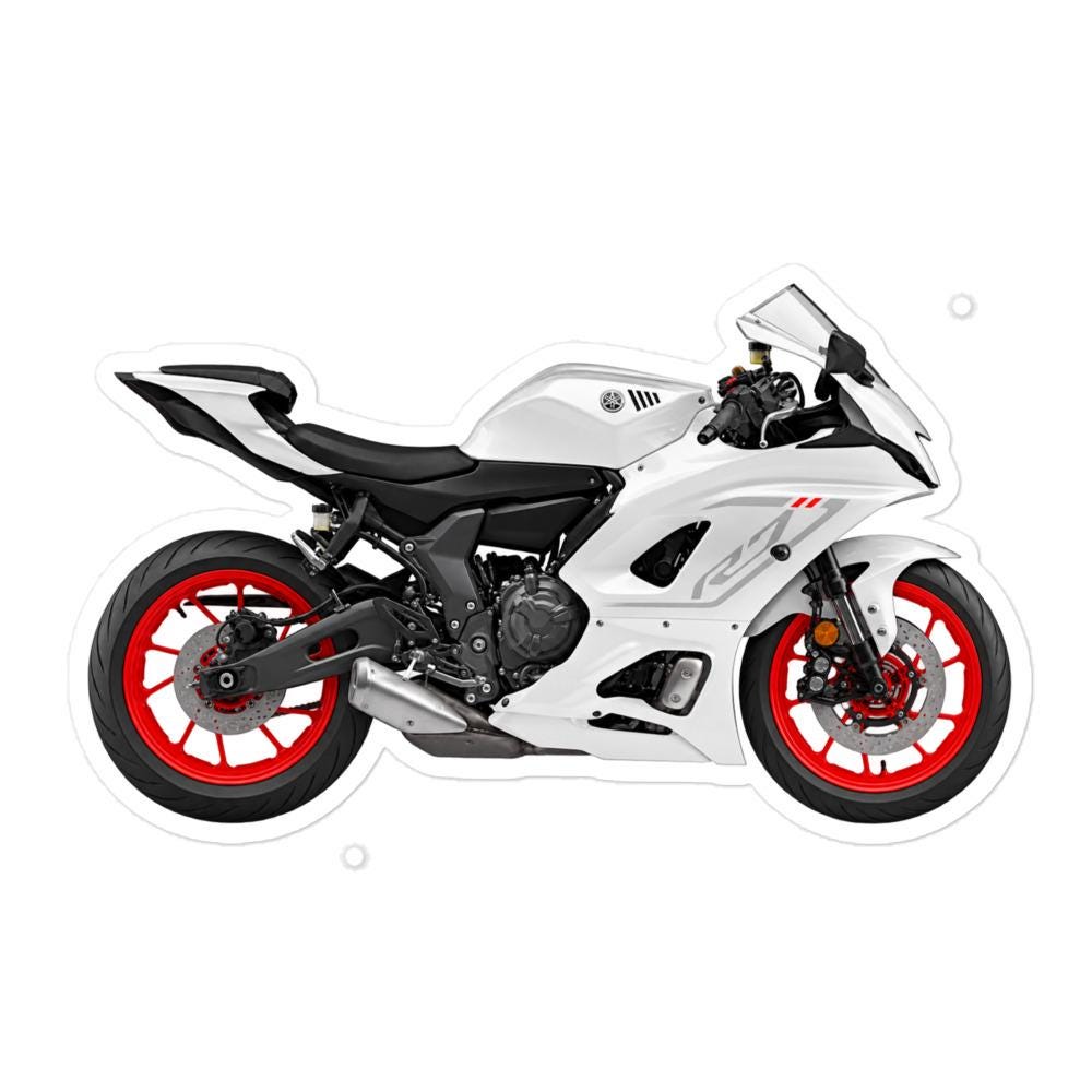 Yamaha R7 White Sticker
