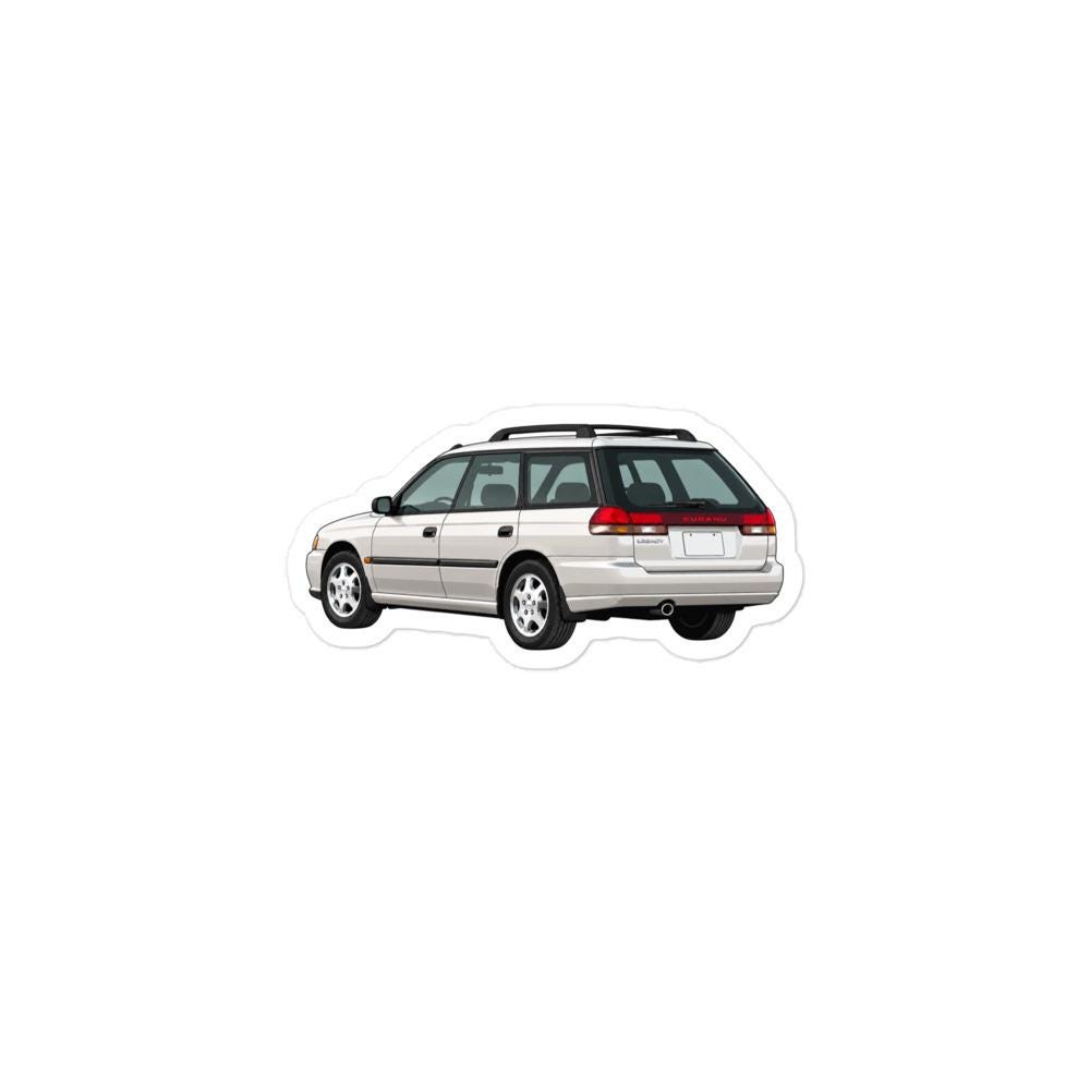 Subaru Legacy 97 Rear Sticker (Silver)
